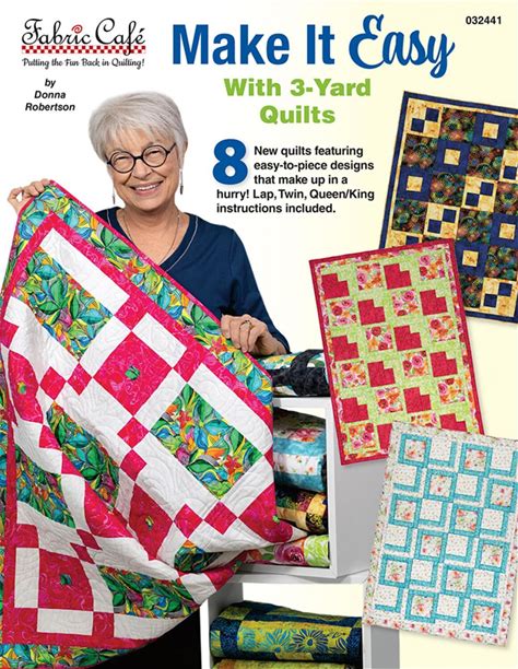 3-Yard Quilts Pattern Book Easy Quilt Making Multiple Projects Instructions