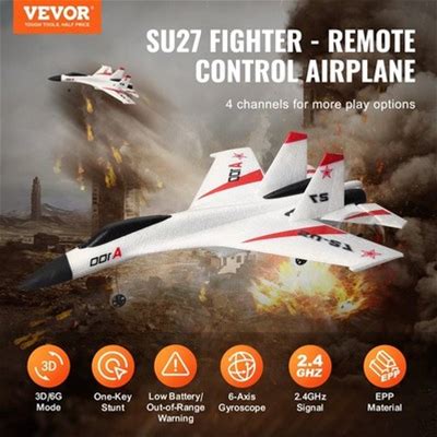 VEVOR RC Fighter Airplane 2.4Ghz EPP Foam Remote Control Plane 3D 6G