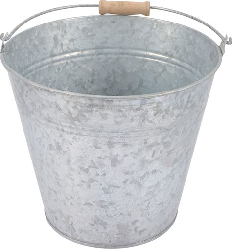 Galvanized Metal Buckets With Handles: Heavy Duty Tin Bucket - Galvanized Pail For Party Favors, Succulents, Rustic Home Decor Silver