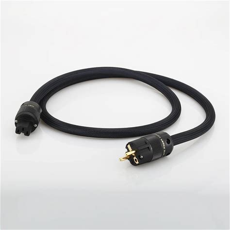 Pure Copper Audiophile AC Power Cable Pure Black Power Cord Cable Audiophile Grade IEC Power Cable