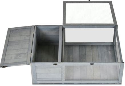 Wooden Tortoise House Indoor Turtle Habitat Enclosure Outdoor Reptile Cage For Lizards Geckos Gray