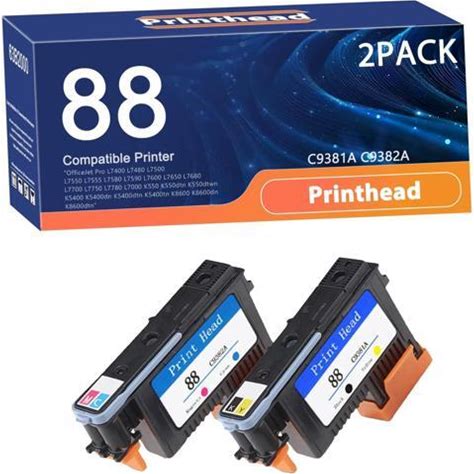 88 C9381A C9382A Compatible Printhead Replacement For HP Printers To Use With Officejet Pro L7400 L7480 L7500 L7550 L7555 L7580 L7590 L7600 L7650 L768