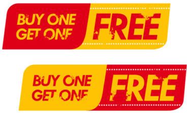 Buy One Get One Free Label Template