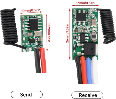 433MHZ Universal RF Module DC 3V-24V Wide Voltage Miniature Wireless Transmitter-Receiver Module DIY