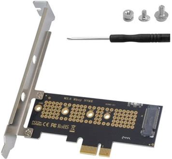M.2 Nvme Ssd To Pci-E 4.0 X1 Adapter, Pci-E M.2 Nvme Expansion Card,