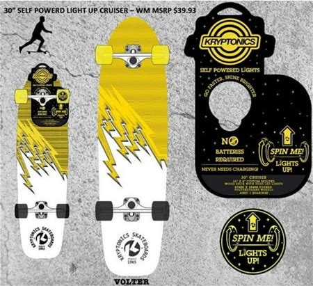 Kryptonics Original Torpedo Complete Skateboard (22.5" X 6")