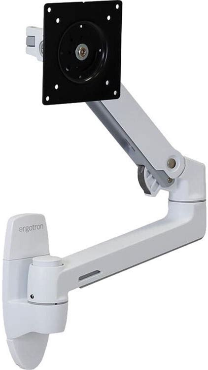 Ergotron LX Single-Monitor Wall Mount Arm (Bright White)
