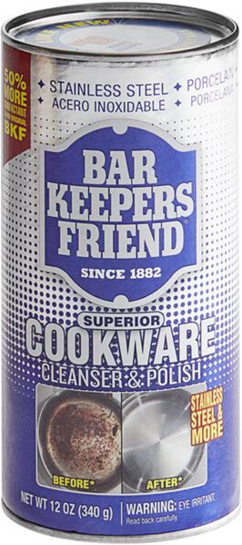 Bar Keepers Friend Superior Cookware 11513 12 Oz. Cleansing & Polishing Powder - 12/Case