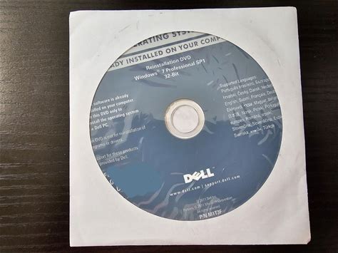 Dell Laptop/Pc Recovery Disc DVD Windows 7 Professional SP1 32-Bit M1T3F 2011. Dell. Drivers & Utilities.