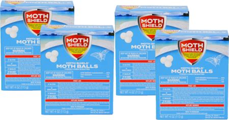 Mothshield Fresh Linen Scent Moth Balls, Carpet Beetles, Kills Clothes Moth, Repellent Closet Clothes Protector, No Clinging Odor (Pack Of 4 Boxes)