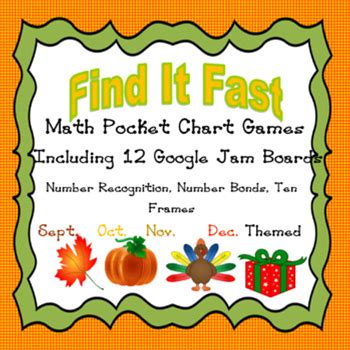 Find It Fast, Pocket Chart Activity Early Numeracy With GOOGLE JAM Boards