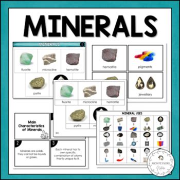 Minerals Geology Learning Pack Montessori