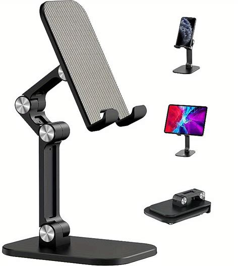 Phone Stand, Adjustable Height And Angle Foldable Cell Phone Stand Holder For Desk, Taller iPhone Stand Compatible With 4-11 Inch Mobile Phone/Ipad