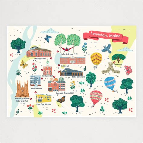 Custom Illustrated Map For Any Location | Hand-Drawn City Map Art Print | Personalized Hometown Wall Decor