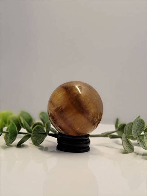 Yellow Fluorite Sphere | 158G | 45mm | Yellow Fluorite | Chakra Cleansing | Clarity