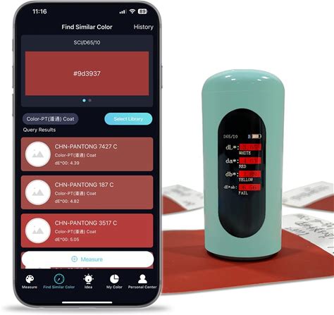 Colorimeter VEYKOLOR pro,4mm Diameter Color Sensor,Measures More Than 30 Color Parameters,Color Matching Tool,Can Be Connected To APP Or Tand-Alone U