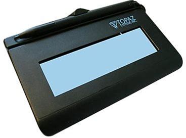 Topaz Signaturegem LCD 1X5 USB Signature Pad With Active Pen- Black, 4.4 X 1.3 | Quill