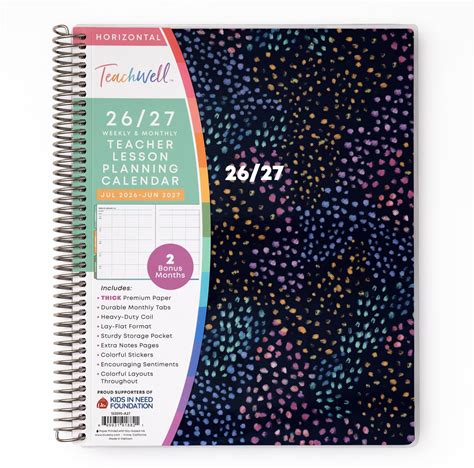Teachwell 2026-2027 Weekly And Monthly Academic Year Teacher Lesson Planner C...