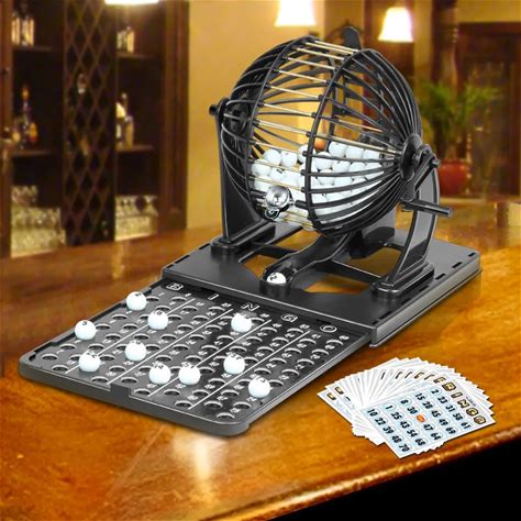 Classic Metal Bingo Cage Set Professional Bingo Lottery Machine With Numbered Balls & Master Board Classic Metal Bingo Cage Set Professional Bingo Lottery Machine With Numbered Balls & Master Board