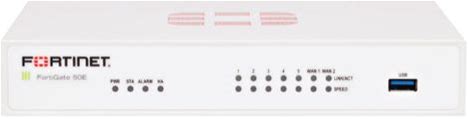 FG-50E-BDL-974-36 Fortinet Fortigate 50E 7-Ports 1000Base-T Gbe 7 X RJ-45 Manageable Rack-Mountable Desktop Firewall