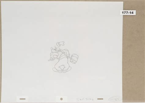 Goofy Original Production Drawing 177-14 Used In Great Condition