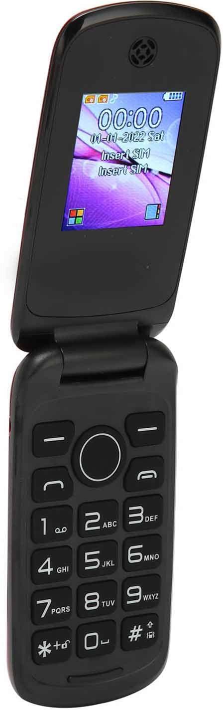 EBTOOLS Unlocked Cell Phone, Flip Mobile Phone For Seniors, Big, 1.77in Color Display Screen, Powerful Speaker, SOS Function, 2G GSM Dual SIM Card,