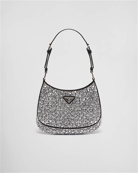 Prada Cleo Shoulder Bag with Crystals for Women