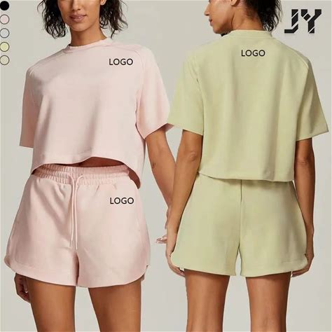 Joyyoung Trending Loose Fit Drawstring Elastic Waistband Sportswear Colorful Plus Size Gym Fitness Yoga Women's Two Pcs Sets