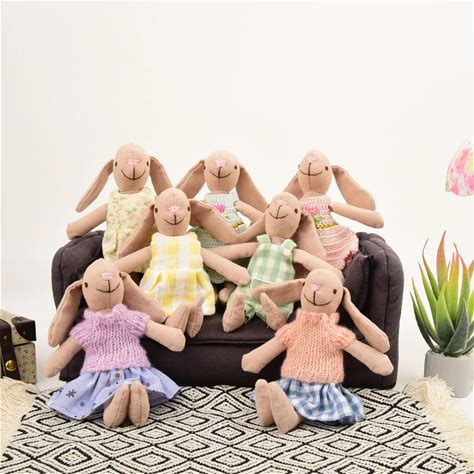 13cm Plush Rabbit Animal Doll Kawaii Rabbit Soft Dolls Christmas Presents Birthday Gift