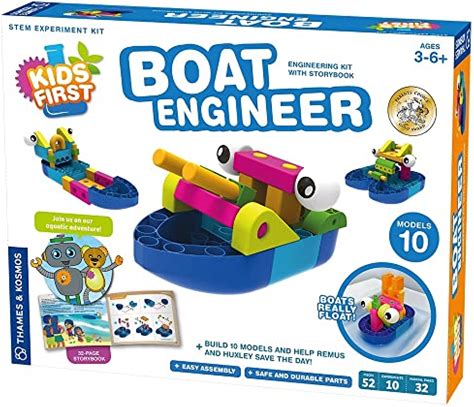 Thames & Kosmos Thames Kosmos Kids First Boat Engineer Stem Experiment Kit For Young Learners Build 10 Nonmotorized Models Play Learn With Story
