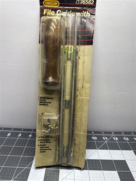 Oregon File Guide With Files Swiss Made Files Brazilian Handle NOS. Oregon. Brown. Chainsaw Accessories. 7136562.