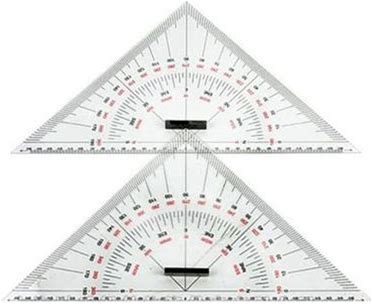 Chart Drawing Triangle Ruler For Ship Drawing 300mm -Scale Triangle Ruler For Distance Measurement Teaching Engineering Design
