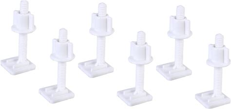 Mikikit Pcs Toilet Seat Anchor Bolts Set Plastic Tee Bolts For Toilet Repair Easy Install Hinge Screw Nuts Random Style