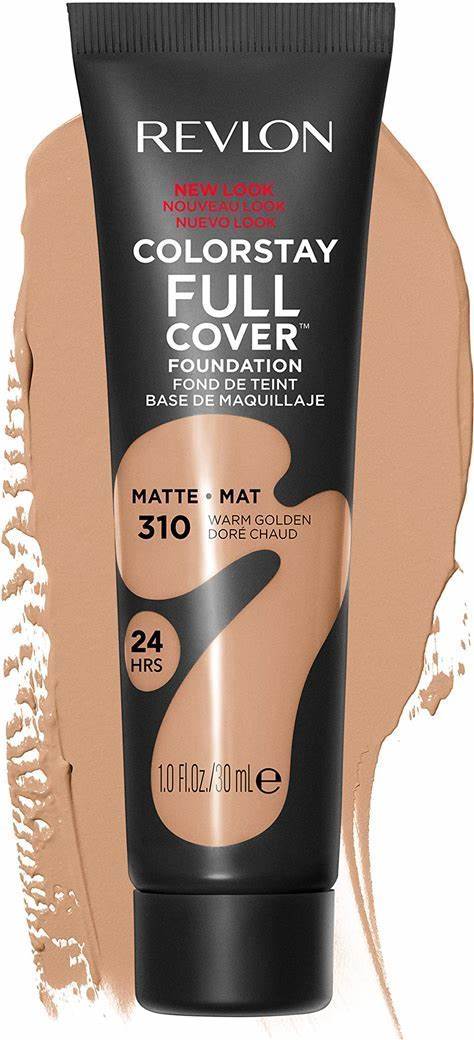 Revlon Liquid Foundation, Colorstay Face Makeup For Normal And Dry Skin, Longwear Full Coverage With Matte Finish, Oil Free, Warm Golden, 1.0 Fl Oz