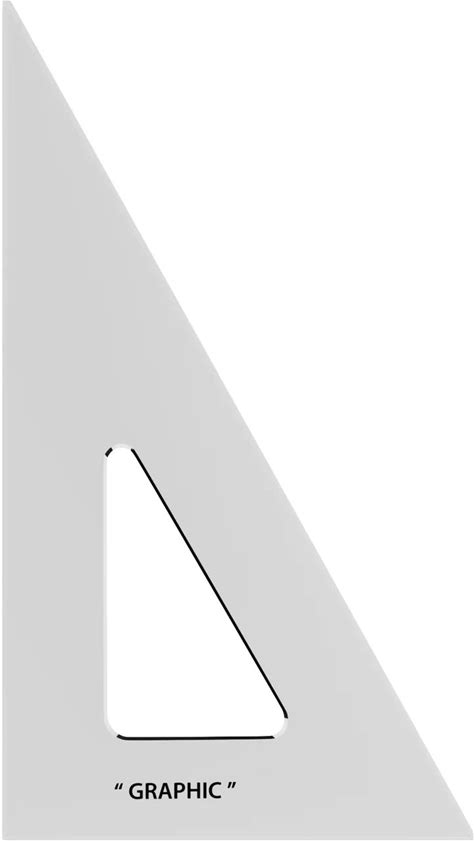 Alvin 4" 30/60 Academic Transparent Triangle
