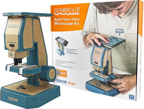 Carson Optical Optigami Build-Your-Own Cardboard Microscope Kit | Middle School | Kids