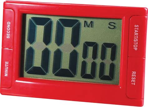 Ashley Big Red Digital Timer - Desktop - For Kitchen - Red