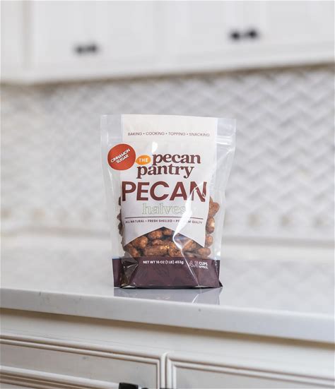 The Pecan Pantry - 1 Lb Premium Cinnamon Sugar Pecan Halves - U.S.A. Grown - Resealable Bag - Perfect For Baking, Snacking, And Cooking