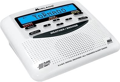 MIDLAND RADIO Emergency Radios, Weather Alert Radio With Alarm Clock (WR120B) | Quill