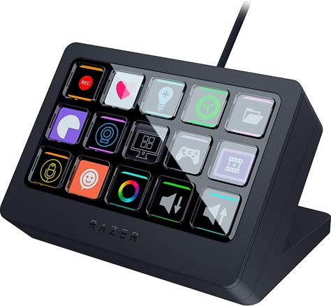 Razer Stream Controller X: All-In-One Keypad For Streaming - 15 Switchblade Buttons - Multi-Link Macros - Swappable Magnetic Faceplate - Designed For PC & Mac Compatibility