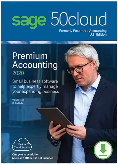 Sage 50Cloud Premium Accounting 2020 U.S. 5-User One Year Subscription [PC Download]