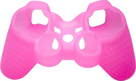 OSTENT Protective Silicone Gel Soft Skin Case Cover Pouch For Sony Playstation PS2 PS3 Controller Color Pink