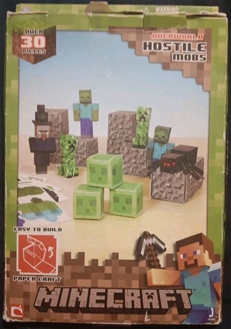 Minecraft Paper Craft Overworld Hostile Mobs Over 30 Pieces Jazwares. Jazwares. Other Models & Kits. 681326167037.