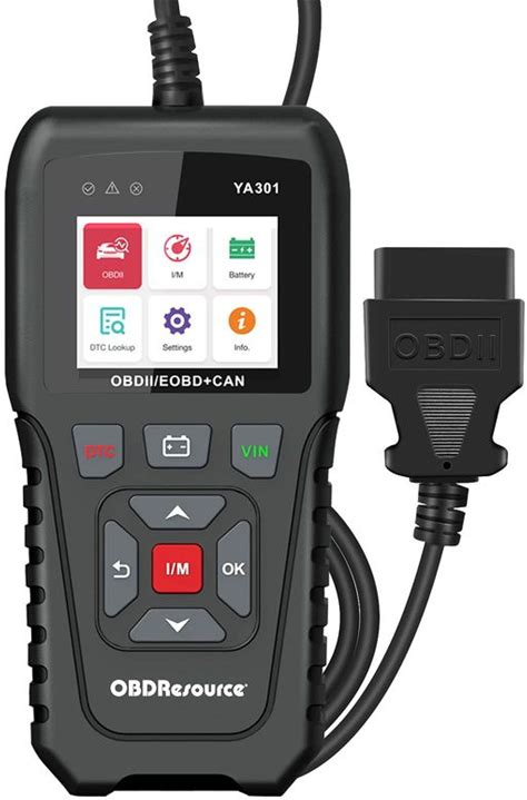 Obd Resource Ya301 12 V Car Diagnostic Trouble Code Tool Obd2 Function, V Reader, Graph Live Data, Off Check Engine, Lig