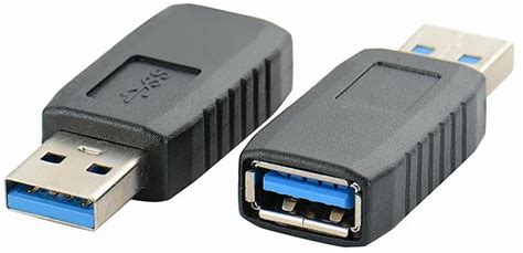 USB 3.0 Type A Adapter Superspeed 5Gbps USB Port Extension Connector Bridge Compatible With Laptop Computer