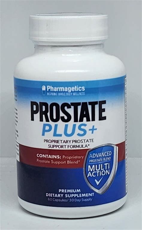 Prostate Plus+ Multi-Action Proprietary Prostate Support 60 Capsules New 04/2026. Pharmagetics Prostate Plus+. Dietary Supplements.