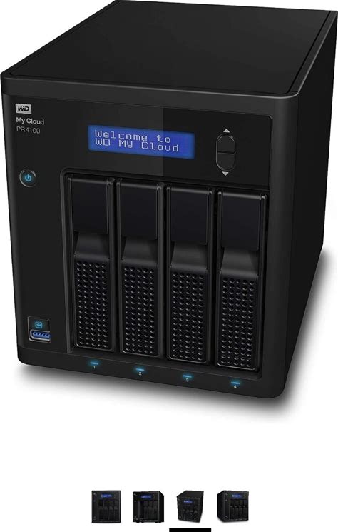 56TB WD PR4100 My Cloud Pro Series Diskless Network Attached Storage - Black