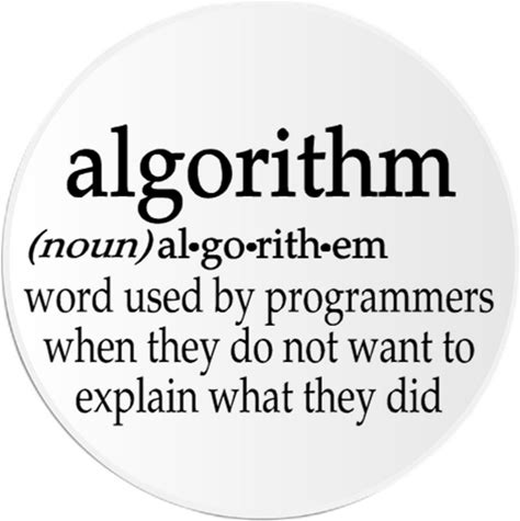 Algorithm Definition - Circle Sticker Decal 3 Inch