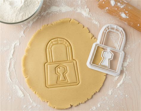Roblox-Inspired DOORS Lock Cookie Cutter & Stamp - White, 2.5" 2-Pack