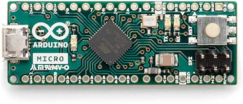 Arduino Micro Without Headers [A000093] - Atmega32u4 Microcontroller, 16Mhz, 20 Digital I/O Pins, 7 PWM, USB HID Support, Compact Design For Embedded